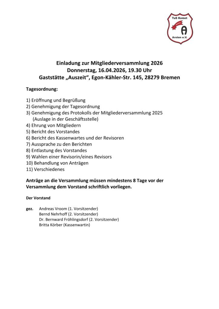Einladung zur Mitgliederversammlung 2026-1