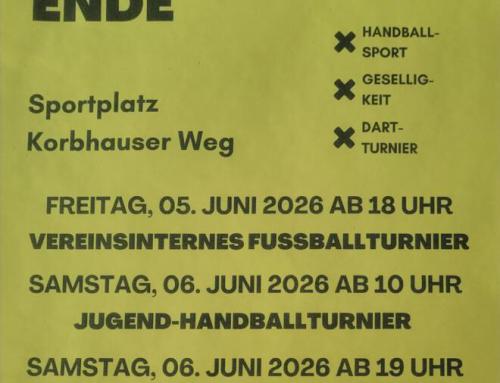 Handballwochenende mit div. Turnieren am 05.06. bis 06.06.2026